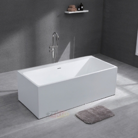 Bồn tắm xây bệ hình chữ nhật Acrylic trắng cao cấp